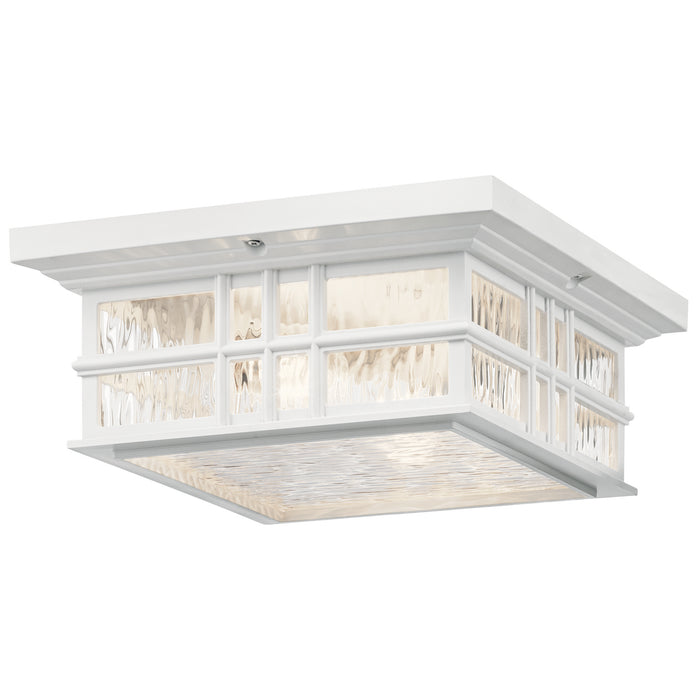 Myhouse Lighting Kichler - 49834WH - Two Light Outdoor Flush Mount - Beacon Square - White