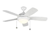 Myhouse Lighting Generation Lighting - 5DIC44WHD-V1 - 44"Ceiling Fan - Discus - White