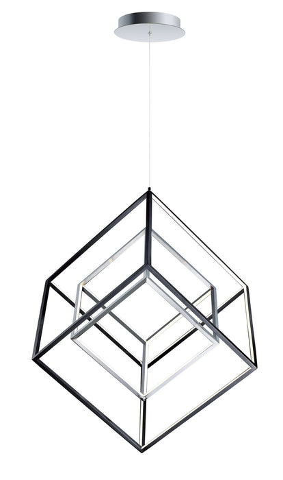 Myhouse Lighting ET2 - E30586-BKPC - LED Pendant - 4 Square - Black / Polished Chrome