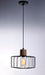 Myhouse Lighting Maxim - 10068BKNWD - One Light Pendant - Bjorn - Black / Natural Wood