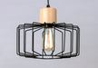 Myhouse Lighting Maxim - 10068BKNWD - One Light Pendant - Bjorn - Black / Natural Wood