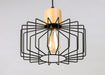 Myhouse Lighting Maxim - 10069BKNWD - One Light Pendant - Bjorn - Black / Natural Wood