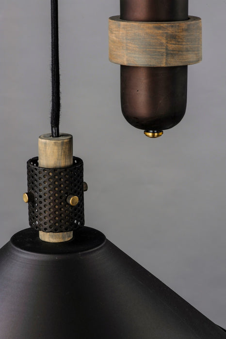 Myhouse Lighting Maxim - 10090OIWWD - One Light Pendant - Tucson - Oil Rubbed Bronze / Weathered Wood