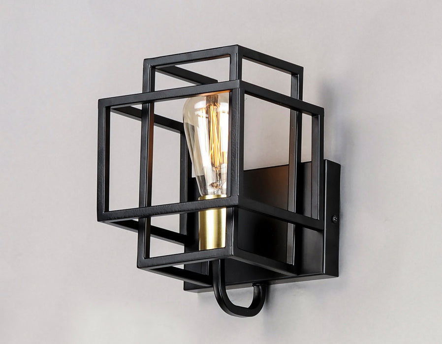 Myhouse Lighting Maxim - 10241BKSBR - One Light Wall Sconce - Liner - Black / Satin Brass