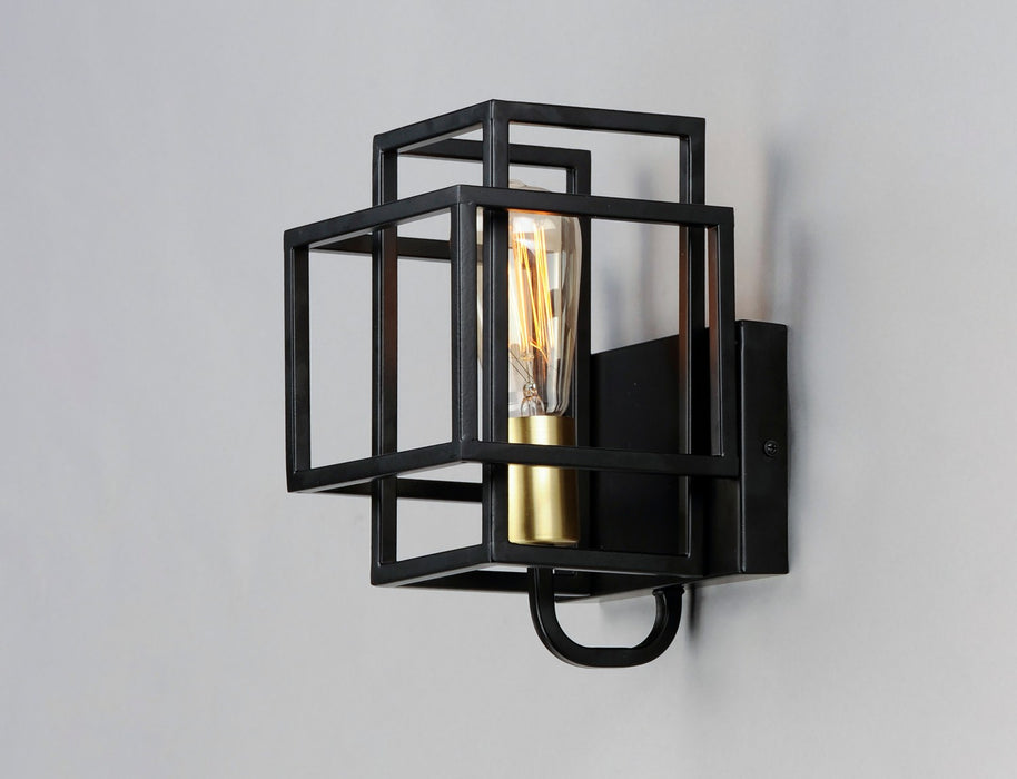 Myhouse Lighting Maxim - 10241BKSBR - One Light Wall Sconce - Liner - Black / Satin Brass