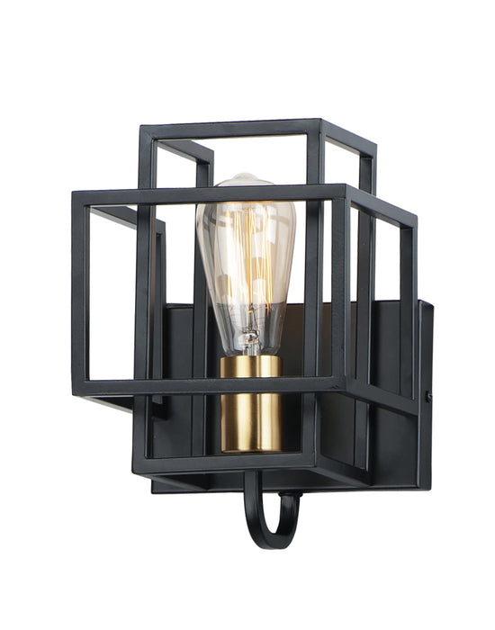 Myhouse Lighting Maxim - 10241BKSBR - One Light Wall Sconce - Liner - Black / Satin Brass