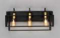 Myhouse Lighting Maxim - 10243BKSBR - Three Light Bath Vanity - Liner - Black / Satin Brass