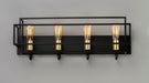 Myhouse Lighting Maxim - 10244BKSBR - Four Light Bath Vanity - Liner - Black / Satin Brass