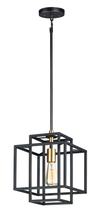 Myhouse Lighting Maxim - 10246BKSBR - One Light Pendant - Liner - Black / Satin Brass