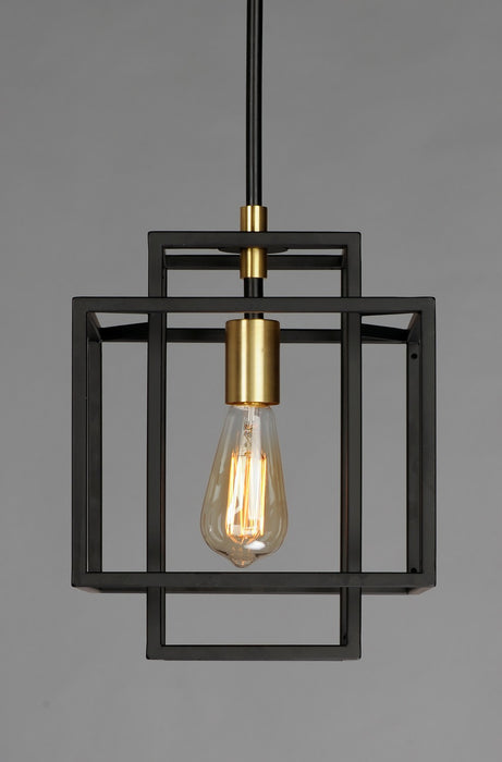 Myhouse Lighting Maxim - 10246BKSBR - One Light Pendant - Liner - Black / Satin Brass