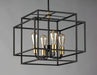 Myhouse Lighting Maxim - 10247BKSBR - Four Light Pendant - Liner - Black / Satin Brass