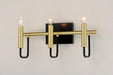 Myhouse Lighting Maxim - 10253BKGLD - Three Light Bath Vanity - Sullivan - Black / Gold