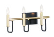 Myhouse Lighting Maxim - 10253BKGLD - Three Light Bath Vanity - Sullivan - Black / Gold