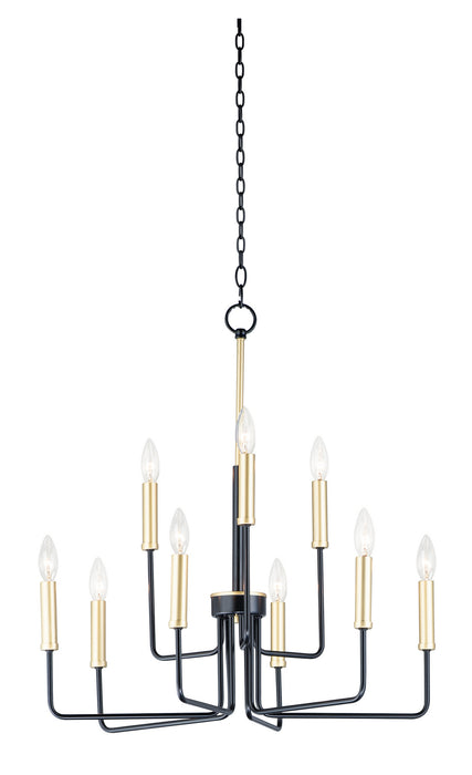 Myhouse Lighting Maxim - 10257BKGLD - Nine Light Chandelier - Sullivan - Black / Gold