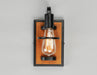 Myhouse Lighting Maxim - 10301BKASB - One Light Wall Sconce - Black Forest - Black / Ashbury