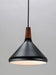 Myhouse Lighting Maxim - 11350WNBK - One Light Pendant - Nordic - Walnut / Black