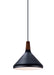 Myhouse Lighting Maxim - 11350WNBK - One Light Pendant - Nordic - Walnut / Black