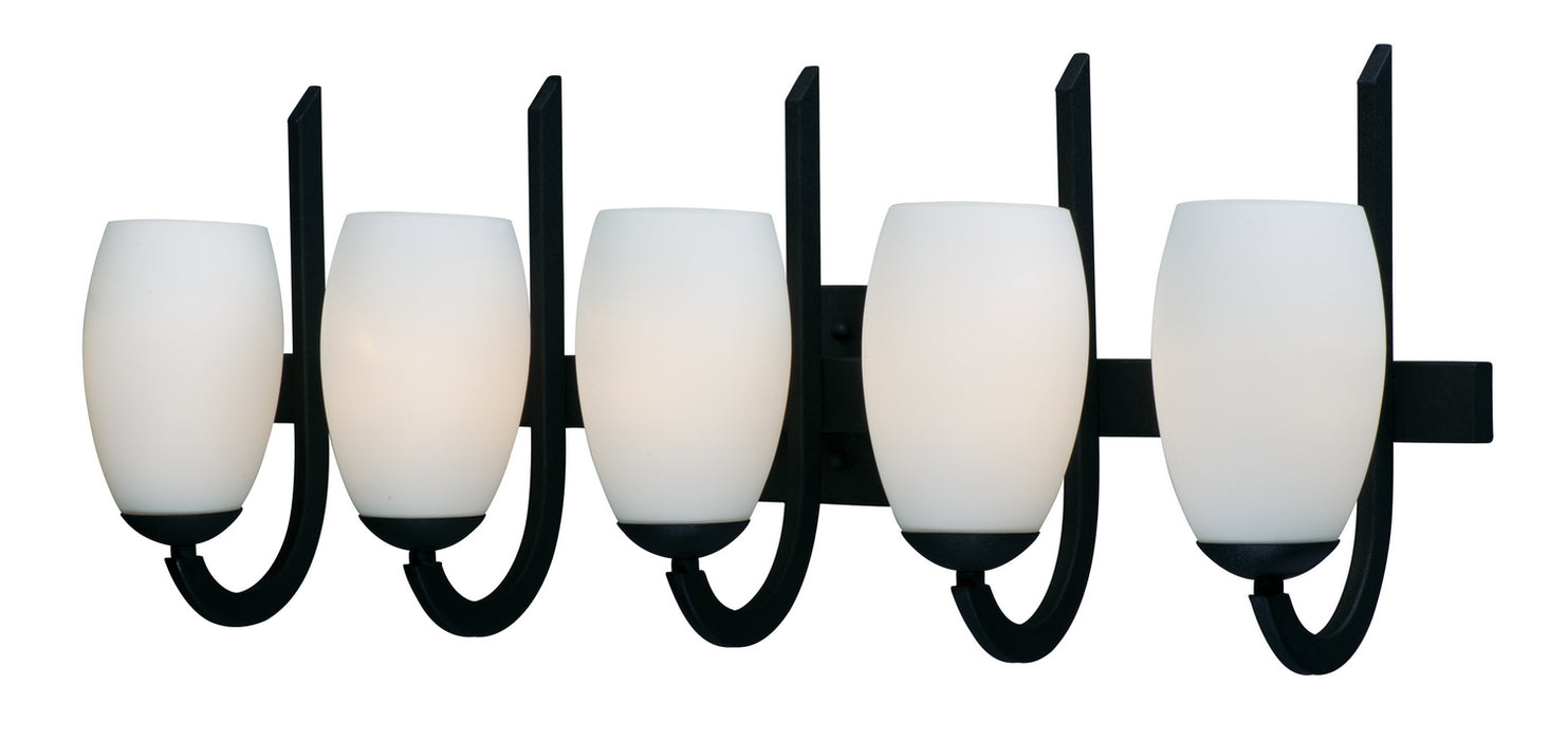 Myhouse Lighting Maxim - 21645SWTXB - Five Light Bath Vanity - Taylor - Textured Black