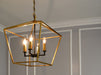 Myhouse Lighting Maxim - 25155GLTXB - Four Light Chandelier - Abode - Gold Leaf / Textured Black