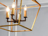 Myhouse Lighting Maxim - 25155GLTXB - Four Light Chandelier - Abode - Gold Leaf / Textured Black