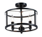 Myhouse Lighting Maxim - 25250CLBK - Three Light Semi Flush Mount - Sentinel - Black