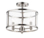 Myhouse Lighting Maxim - 25250CLSN - Three Light Semi Flush Mount - Sentinel - Satin Nickel