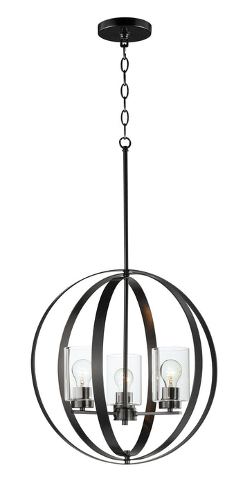 Myhouse Lighting Maxim - 25254CLBK - Three Light Pendant - Sentinel - Black