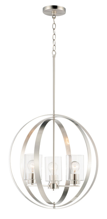 Myhouse Lighting Maxim - 25254CLSN - Three Light Pendant - Sentinel - Satin Nickel