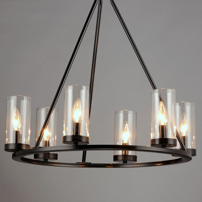 Myhouse Lighting Maxim - 25255CLBK - Six Light Chandelier - Sentinel - Black