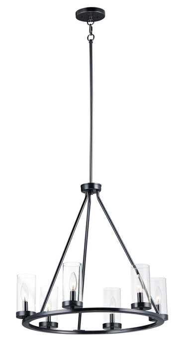 Myhouse Lighting Maxim - 25255CLBK - Six Light Chandelier - Sentinel - Black