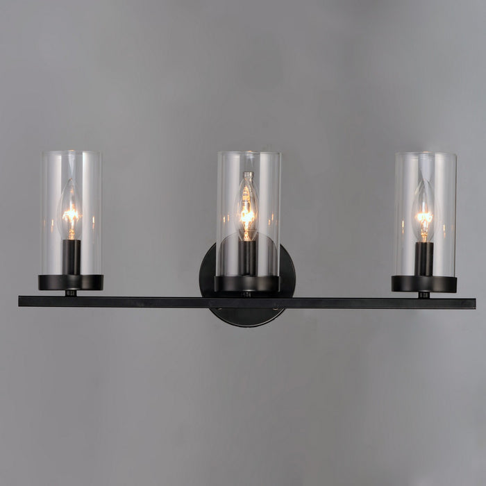 Myhouse Lighting Maxim - 25257CLBK - Three Light Bath Vanity - Sentinel - Black