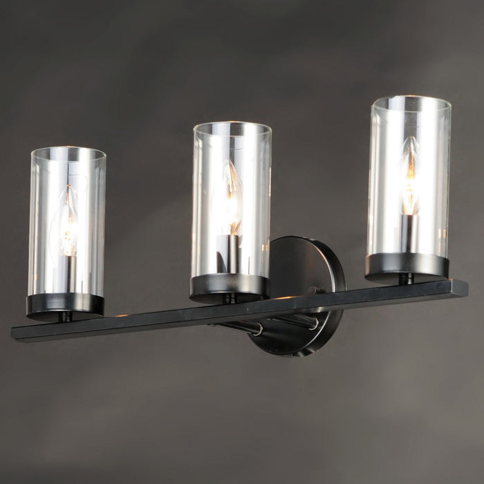 Myhouse Lighting Maxim - 25257CLBK - Three Light Bath Vanity - Sentinel - Black