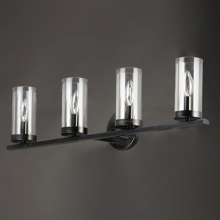 Myhouse Lighting Maxim - 25258CLBK - Four Light Bath Vanity - Sentinel - Black