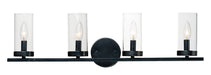 Myhouse Lighting Maxim - 25258CLBK - Four Light Bath Vanity - Sentinel - Black