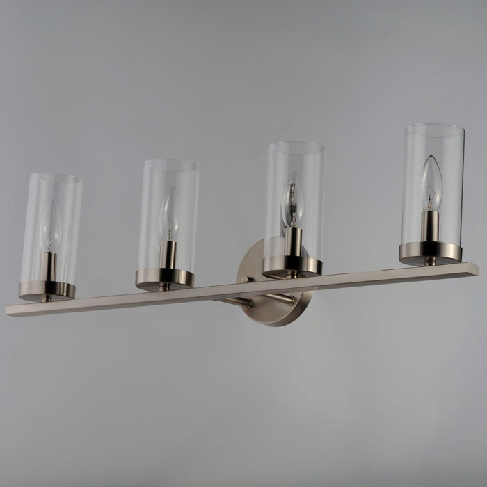 Myhouse Lighting Maxim - 25258CLSN - Four Light Bath Vanity - Sentinel - Satin Nickel