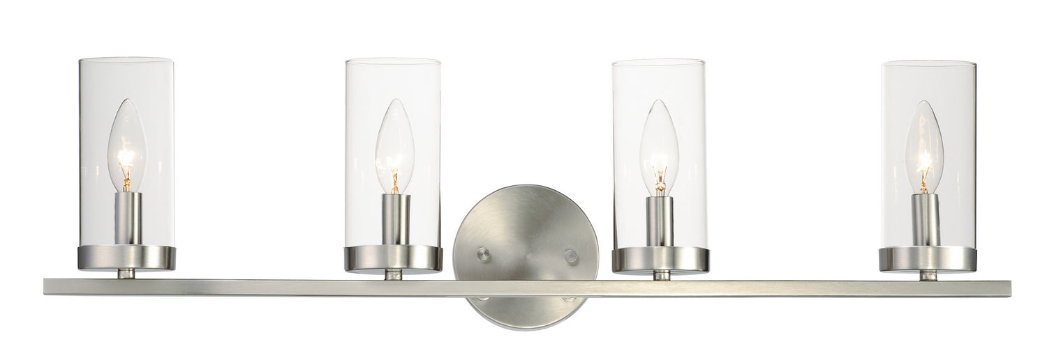 Myhouse Lighting Maxim - 25258CLSN - Four Light Bath Vanity - Sentinel - Satin Nickel