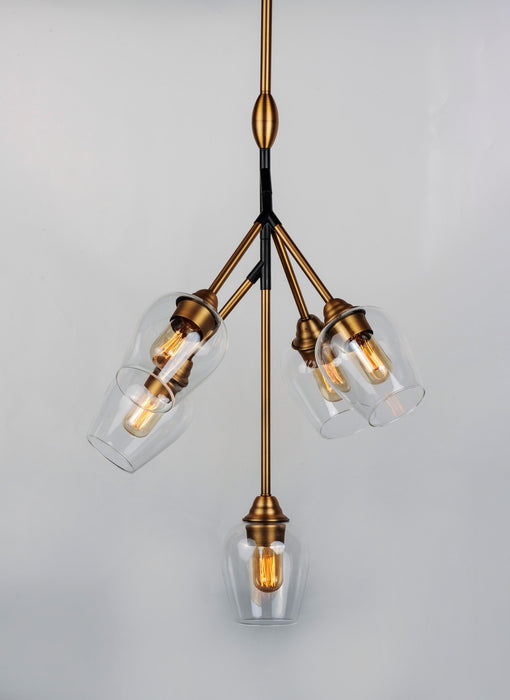 Myhouse Lighting Maxim - 26343CLABBK - LED Pendant - Savvy - Antique Brass / Black