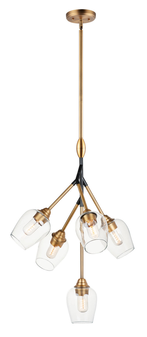 Myhouse Lighting Maxim - 26343CLABBK - LED Pendant - Savvy - Antique Brass / Black