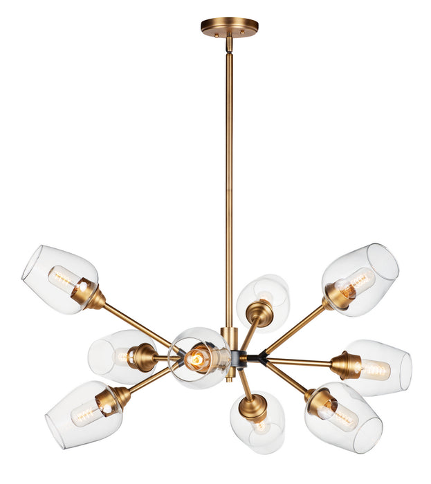 Myhouse Lighting Maxim - 26345CLABBK - LED Chandelier - Savvy - Antique Brass / Black