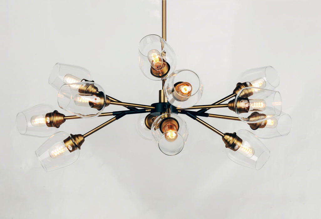 Myhouse Lighting Maxim - 26347CLABBK - LED Chandelier - Savvy - Antique Brass / Black