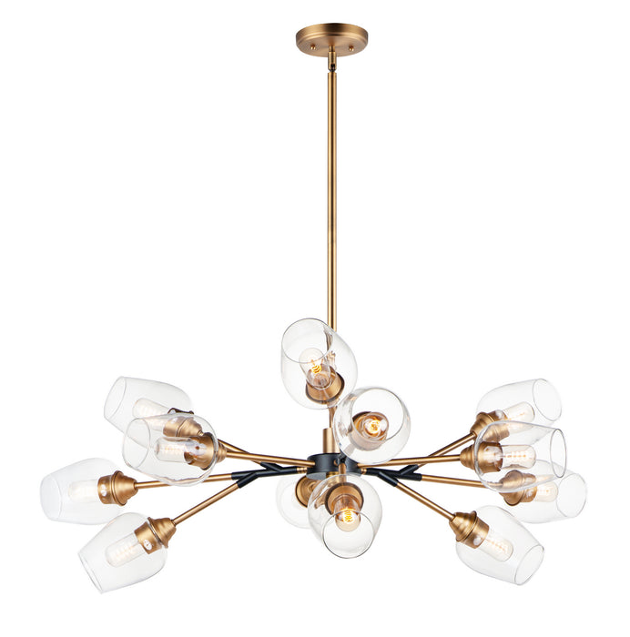 Myhouse Lighting Maxim - 26347CLABBK - LED Chandelier - Savvy - Antique Brass / Black