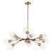 Myhouse Lighting Maxim - 26347CLABBK - LED Chandelier - Savvy - Antique Brass / Black