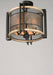 Myhouse Lighting Maxim - 27560BKBWAB - Three Light Flush Mount - Boundry - Black / Barn Wood / Antique Brass