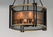 Myhouse Lighting Maxim - 27565BKBWAB - Six Light Chandelier - Boundry - Black / Barn Wood / Antique Brass