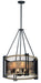 Myhouse Lighting Maxim - 27565BKBWAB - Six Light Chandelier - Boundry - Black / Barn Wood / Antique Brass