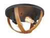 Myhouse Lighting Maxim - 27570APBK - Two Light Flush Mount - Compass - Antique Pecan / Black