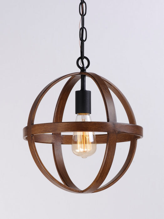 Myhouse Lighting Maxim - 27571APBK - One Light Pendant - Compass - Antique Pecan / Black