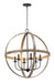 Myhouse Lighting Maxim - 27576BWBK - Six Light Pendant - Compass - Barn Wood / Black