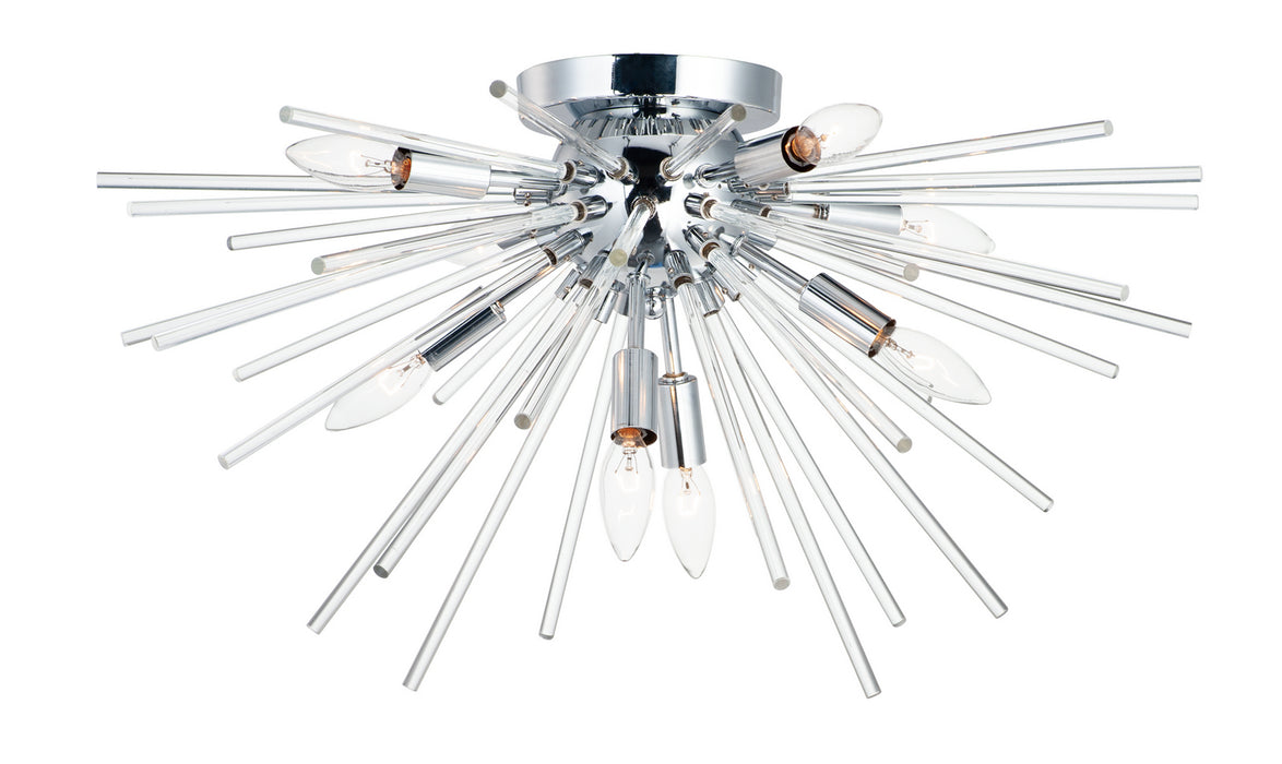 Myhouse Lighting Maxim - 28660CLPC - Eight Light Flush Mount - Polaris - Polished Chrome