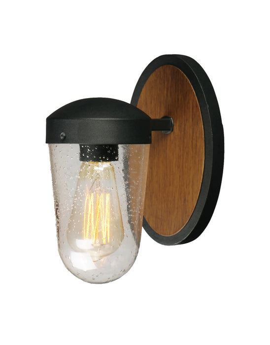 Myhouse Lighting Maxim - 30011CDAPBK - One Light Outdoor Wall Lantern - Lido - Antique Pecan / Black